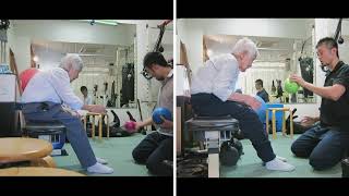 ９５歳のトレーニング。ウエイトボールトレーニング比較。