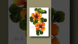 💫🟡 AMAZING Flower Painting Beautiful One Stroke Painting #shorts #shortsfeed