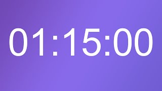 1 Hour 15 Minute (75 Minute) Timer With Alarm - Alarmlı 1 Saat 15 Dakika (75 Dakika)  Zamanlayıcı