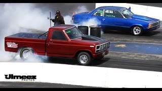 '84 FORD F150 PICKUP VS '81 CHEVY MALIBU AT RT66  4-19-14