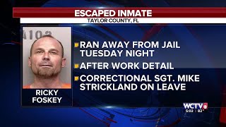 Taylor County Sheriff’s Office searching for escaped inmate; Reward being offered