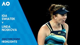 Iga Swiatek v Linda Noskova Highlights | Australian Open 2024 Third Round
