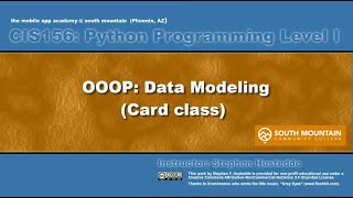 Python 08C2 - OOP: Data Modeling (Playing Card class)