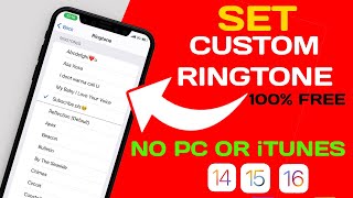 How to set custom ringtone on any iphone without PC | #free