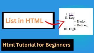 List in HTML | HTML Tutorial part 8