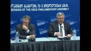 1 July, Chairman of the Georgian Parliament/OSCE PA President joint press conference