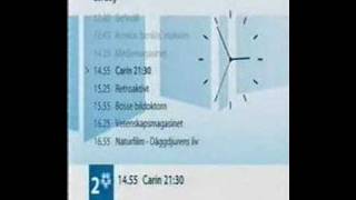Clock and ident on SVT2 / Klocka och vinjett på SVT2 - 2004