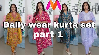 Myntra Trending Summer Kurta Set | Myntra Cotton Daily Wear Kurta Set @deepasinhabeautynstyle