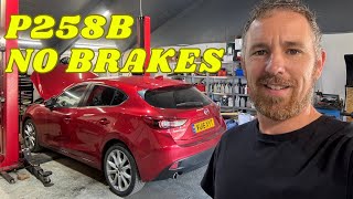 Mazda 3 P258B code NO BRAKES!! How to diagnose and fix!