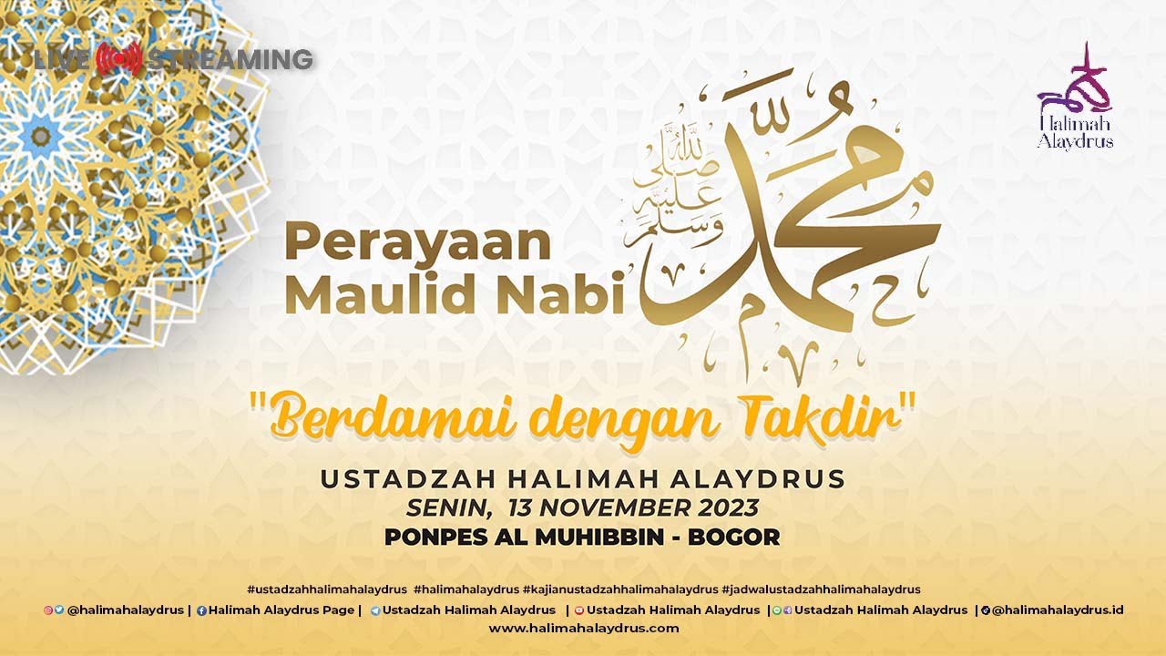 🔴BERDAMAI DENGAN TAKDIR - USTADZAH HALIMAH ALAYDRUS - YouTube