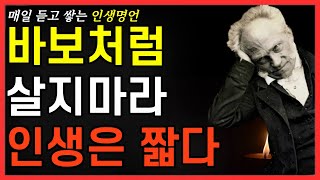 남에게 친절하게 대하지마라 | 호의가 계속되면 권리인 줄 안다 | 쇼펜하우어의 인간관계 명언 | 인생은짧다 | 오디오북 | 천수경 | 인생명언 | 긍정확언 | 삶의지혜 | 동기부여