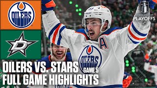 Edmonton Oilers vs. Dallas Stars Game 5 | NHL Western Conference Final | Full Game Highlights