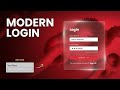 Modern HTML & CSS Login Form with Glassmorphism