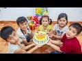 Kids Go To School | Day Birthday Of Chuns Children Make a Birthday Cake Cute