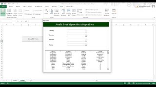 Multi-Level Dependent Dynamic Drop-down Lists in Excel VBA Userform