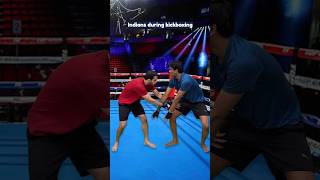 Indians during kickboxing | Manish Kharage #shorts