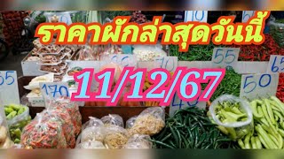 ราคาผักล่าสุดวันนี้ 11/12/67 [ย้อนหลัง 2วัน]