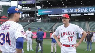 大谷翔平　千賀滉大とオールスターで会話中にあくび珍プレー　MLBメジャーリーグ