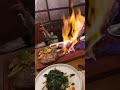 yummy axe handle ribeye steak on fire 美味的战斧牛排 shorts