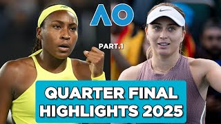 Coco Gauff vs Paula Badosa Highlights QF - Australian Open 2025 Set.1 (HD)