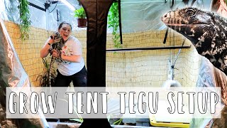 Argentine Tegu Enclosure // HUGE Grow Tent!