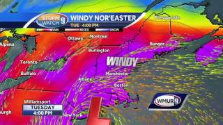 Powerful winds pummel Hampton Beach