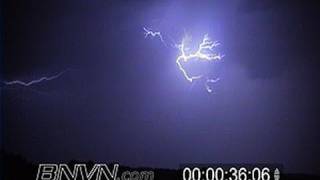 6/23/2000 Lightning during the overnight fills the sky.