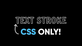 Text stroke Using CSS Tutorial #shorts #css