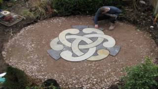 Dry run laying of Celtic Knot Circle