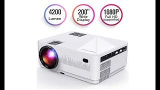 DBPOWER L21 LCD Video Projector, 4200L 1080P 1920x1080 Supported Full HD Mini Movie Projector !!