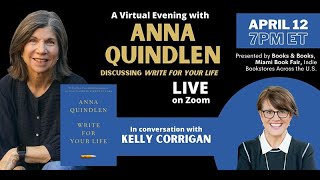 Write for Your Life: A Virtual Evening with Anna Quindlen & Kelly Corrigan