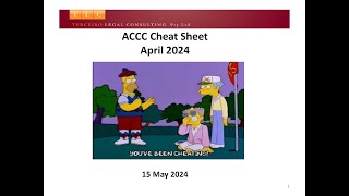 ACCC Cheat Sheet - April 2024