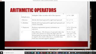 Operators in Python (Lesson 6)