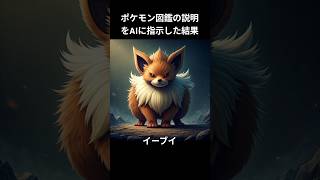 イーブイのポケモン図鑑の説明をAIに指示したらどうなる？【画像生成AI】#ポケモン #生成ai #画像生成ai #shorts