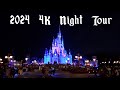 Magic Kingdom 2024 Night Tour & Walkthrough in 4K | Walt Disney World Orlando Florida April 2024