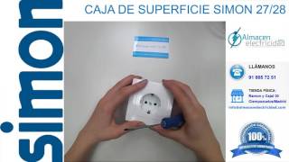 CAJA DE SUPERFICIE PARA MECANISMOS ELECTRICOS SIMON 27  y SIMON 28,  ITEM27753 65