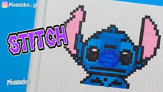 Kawaii Baby Stitch Pixel Drawing Real Time