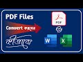 How to convert PDF File to MS Word or MS Excel in a minute | Dynamic Solution