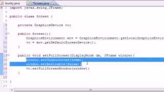 Java Game Development 3 - Creating a Screen for Games