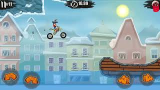 Moto X3M Winter snow levels 9 gameplay how to clear in time