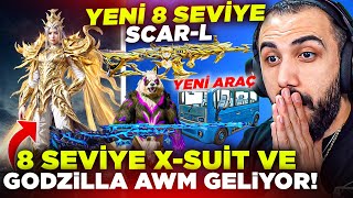 8 SEVİYE YENİ X-SUİT VE 8 SEVİYE SCAR-L EFSANE!! GODZİLLA AWM GERİ DÖNÜYOR!! 😱 | PUBG MOBILE