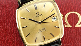 NOS Omega De Ville automatic date Square - champagne sunburst dial - 162.0060, cal 1010 from 1979