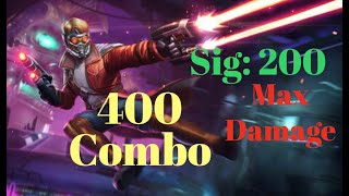 Rank 5 Sig. 200 Star Lord with 400 Combo - Max Damage