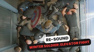 Captain America: The Winter Soldier - BADASS ELEVATOR FIGHT【RE-SOUND🔊】