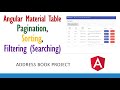 Angular Material Table Pagination, Sorting, and Filtering (Searching)