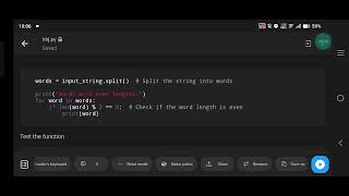 Python | Print Even Length Words in a String