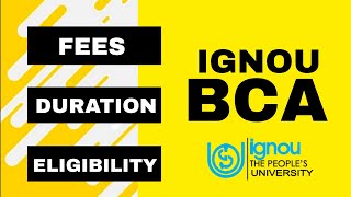 IGNOU BCA ADMISSION STARTED || FEES || DURATION || ELIGIBILITY @IGNOUalerts #ignouadmission