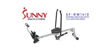 Sunny Health & Fitness SF-RW1410 Rowing Machine with Full Motion Arms