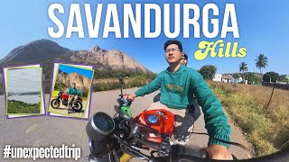 Savandurga hills Bangalore 2025 | Unexpected trip from Electronic City #keewaysr125 #savandurga