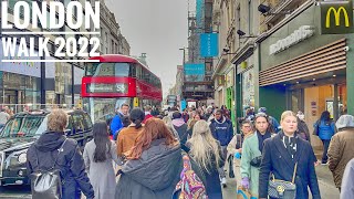 London Walk Oxford Street to Regent Street | Central London Rush Hours[4K HDR]